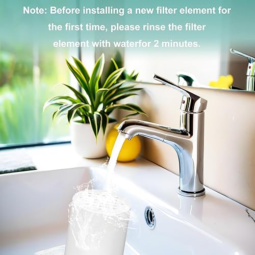 Miniatura 5 de Filtro de repuesto de agua para cabezal de ducha, compatible con cartucho de cabezal de ducha Kitsch, para agua dura, elimina el cloro y las