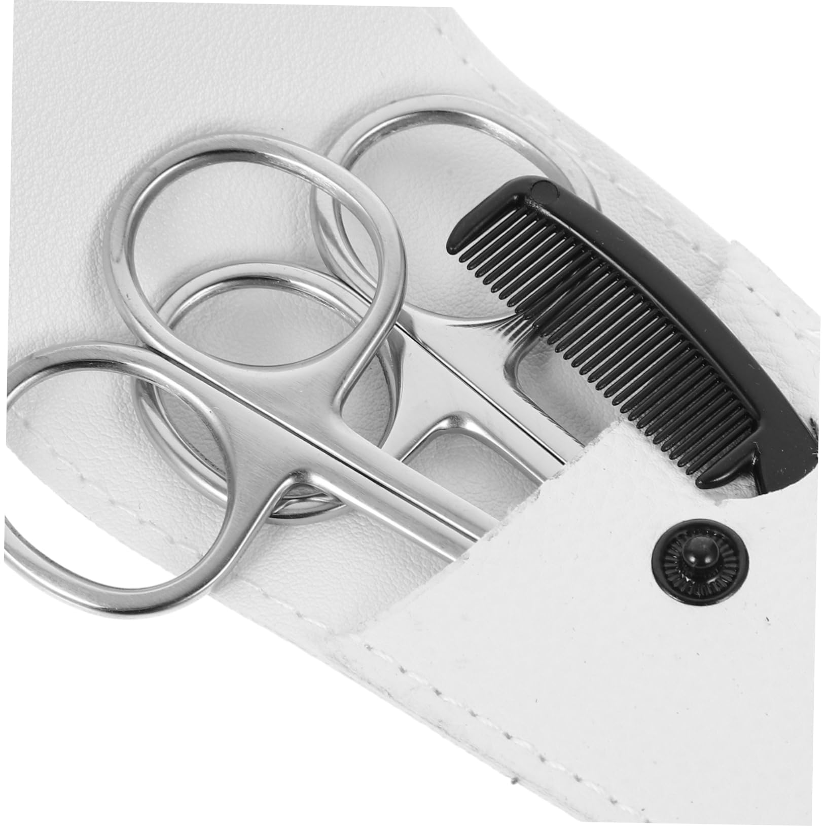 DOITOOL 12pezzi Forbici Per Barba Acciaio Inossidabile Con Trimmer Per Naso Kit Di Bellezza Portatile Con Astuccio Pelle e Piccolo Pettine Per Personale