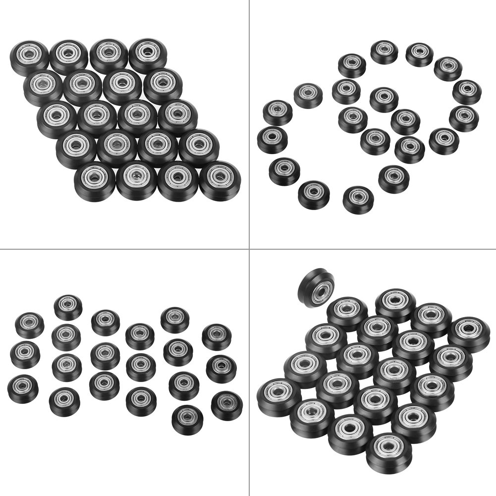 Poulie de type V, 20pcs V-forme rainure roue 5mm alésage 625 roulement poulie accessoires pour CNC moteur 3D outil outil Poulie