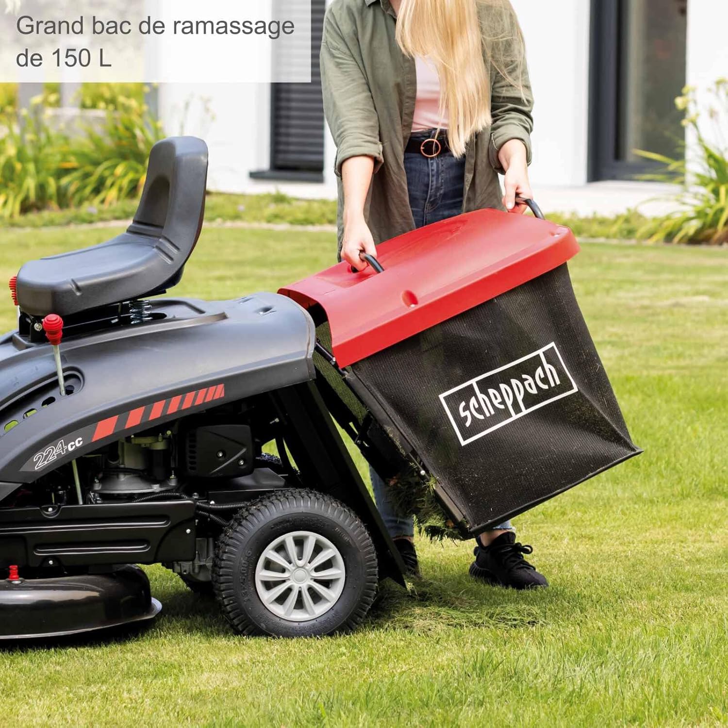 Emptying Grass Collection Bag