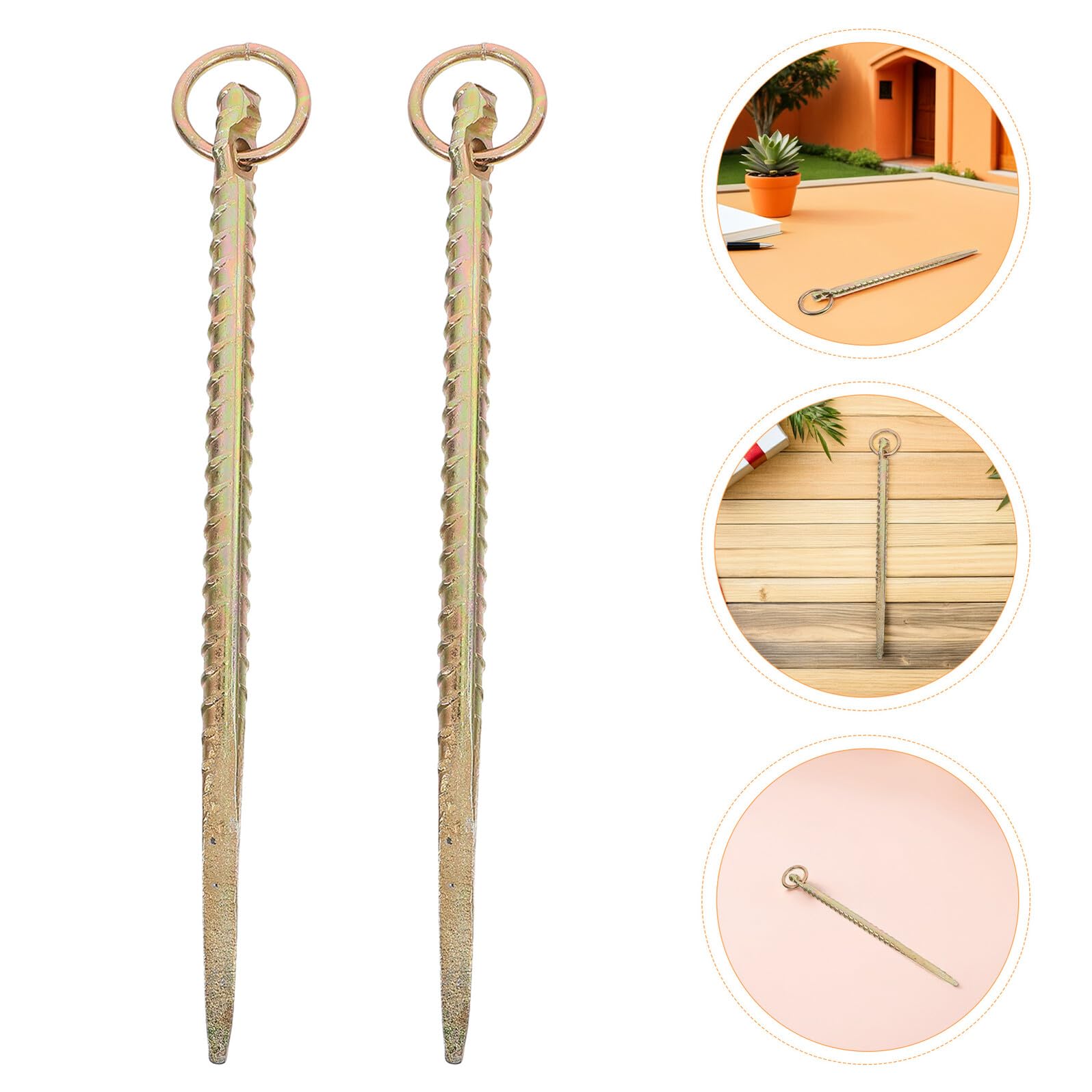 SEWACC Piquets en Fer pour Attacher Chevaux et Chiens, Finition Lisse, Légers et Portables, Lot de 2 pour Enclos Temporaires et Fermes