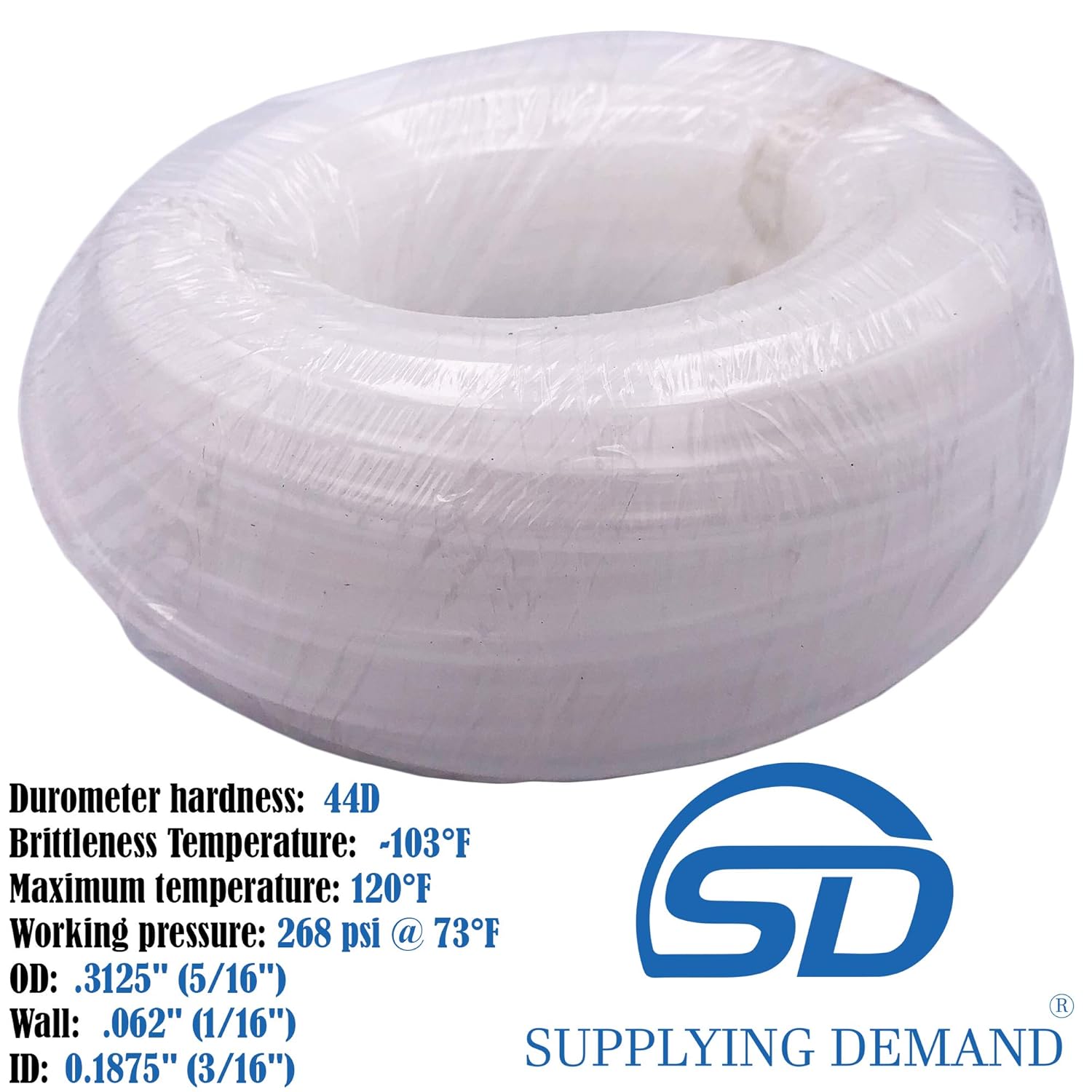 Supplying Demand IMT516100 Refrigerator Ice Maker Tubing 5/16 Inch OD x 100 Foot