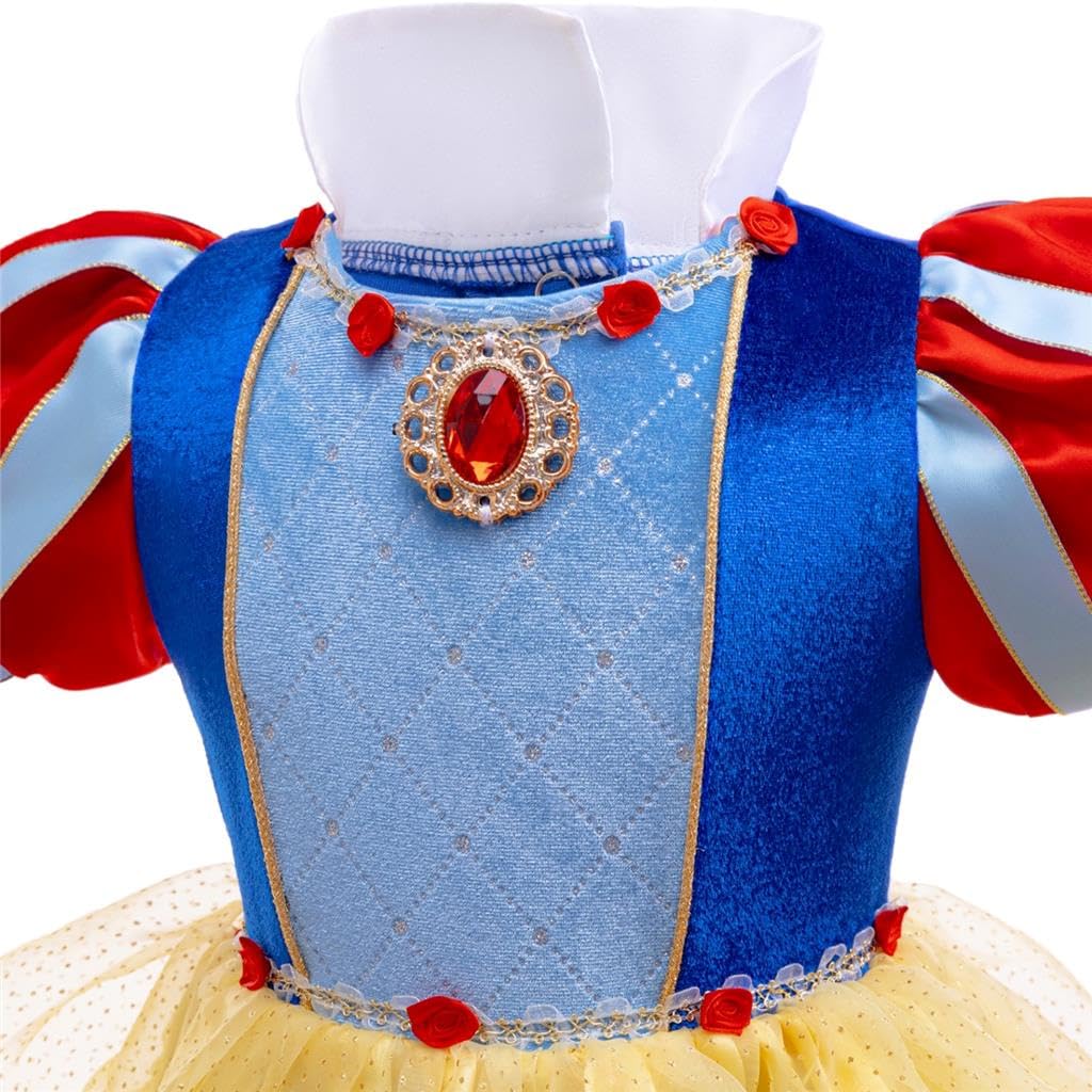 Lito Angels - Mono tipo pelele, disfraz de princesa para bebé y niñas con diadema con lazo, para fiesta de cumpleaños, Halloween - 4