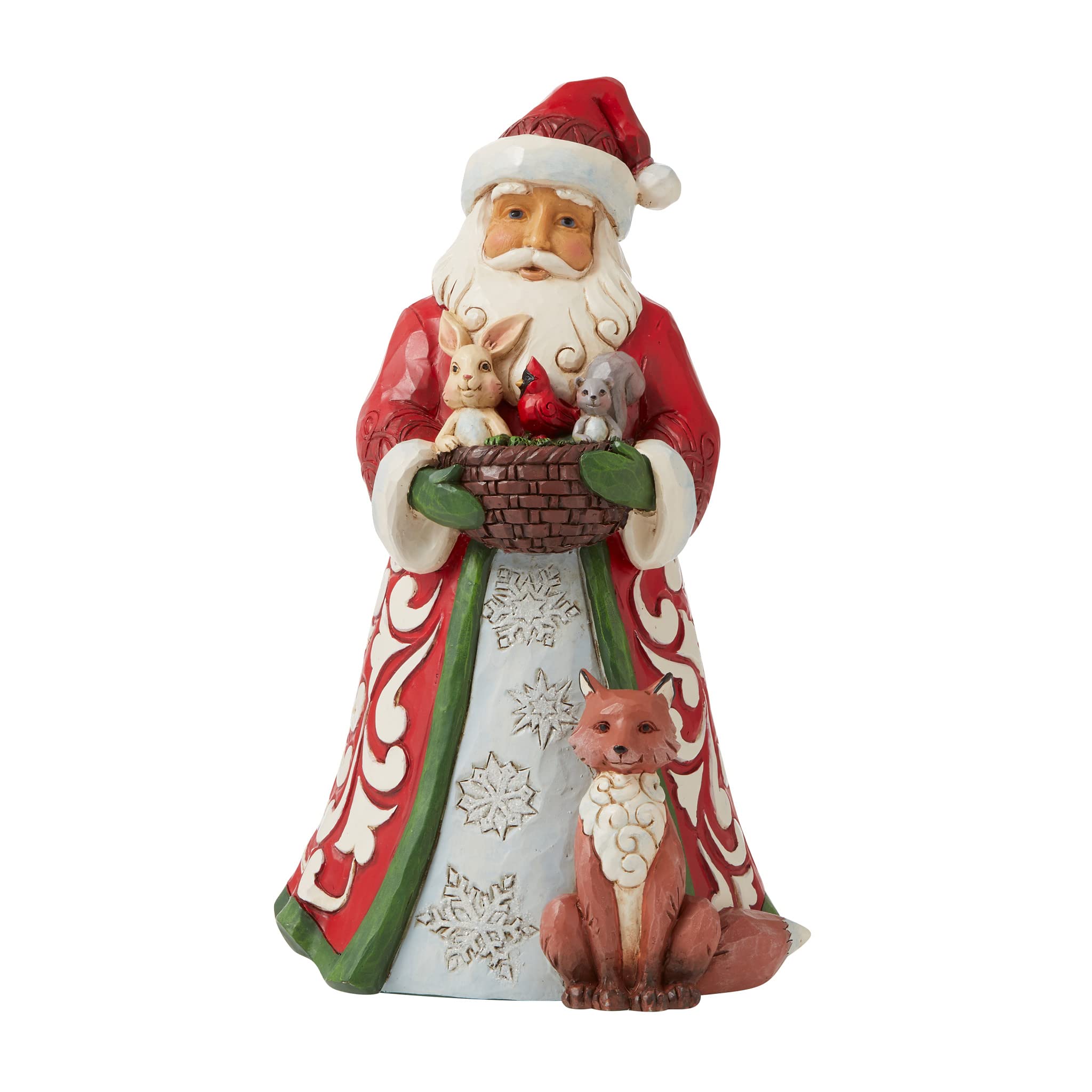 Enesco Jim Shore Heartwood Creek Santa with Animals Figurine, 7.25 Inch, Multicolor