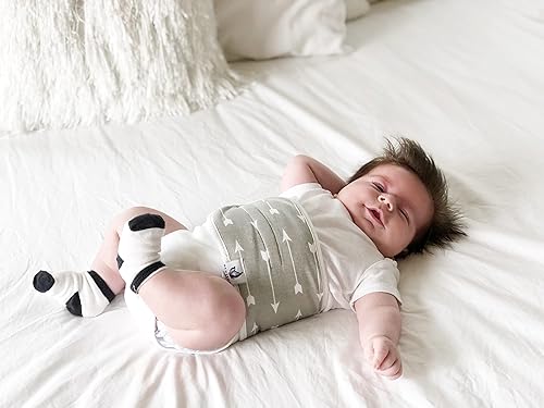 Miniatura 5 de MEMEENO Flechas - Banda para el vientre de bebé de algodón orgánico calentador cinturilla braguero carpeta cinturón para el ombligo para recién