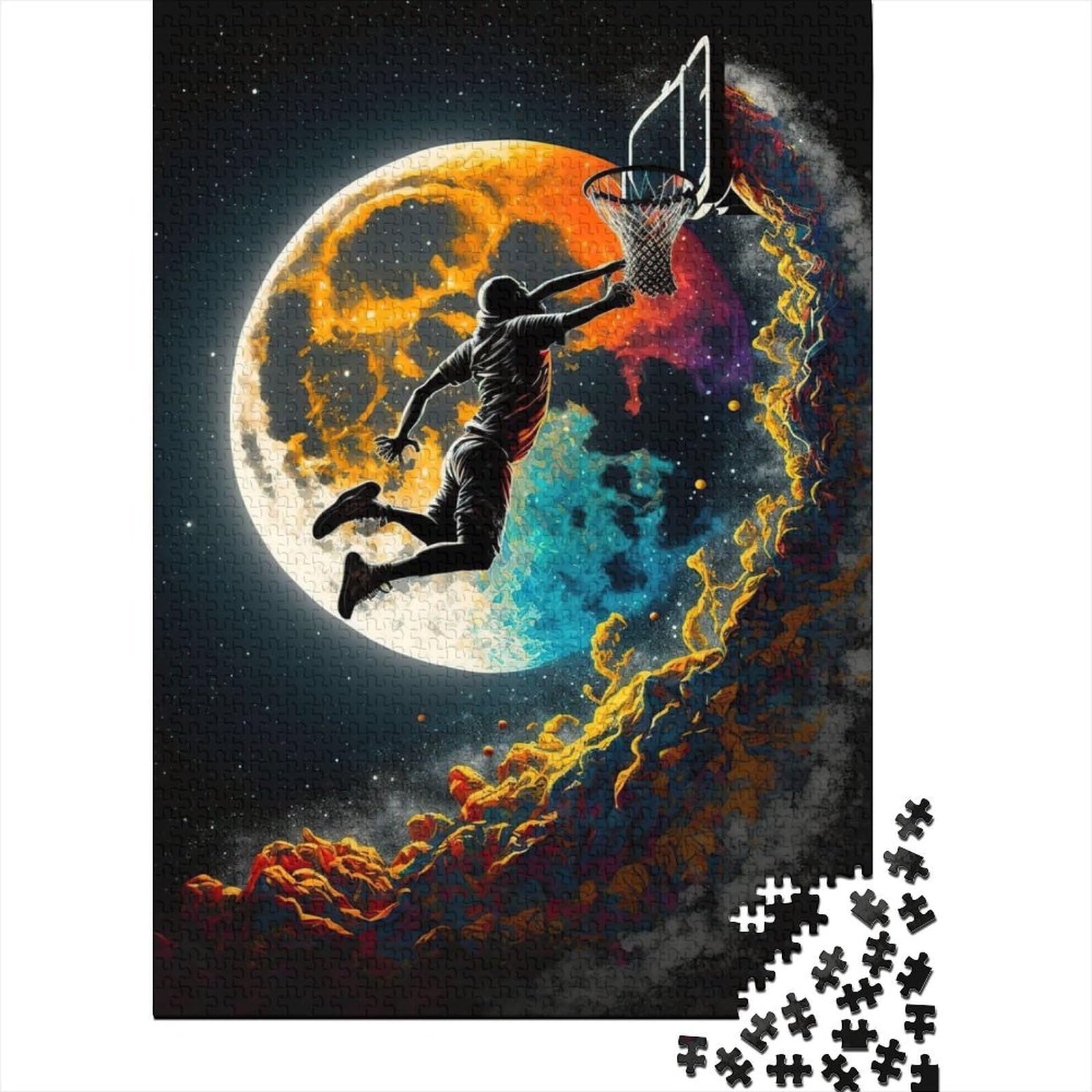 Moon Basketball Fantasy Puzzle 1000pc adult puzzle stress relief