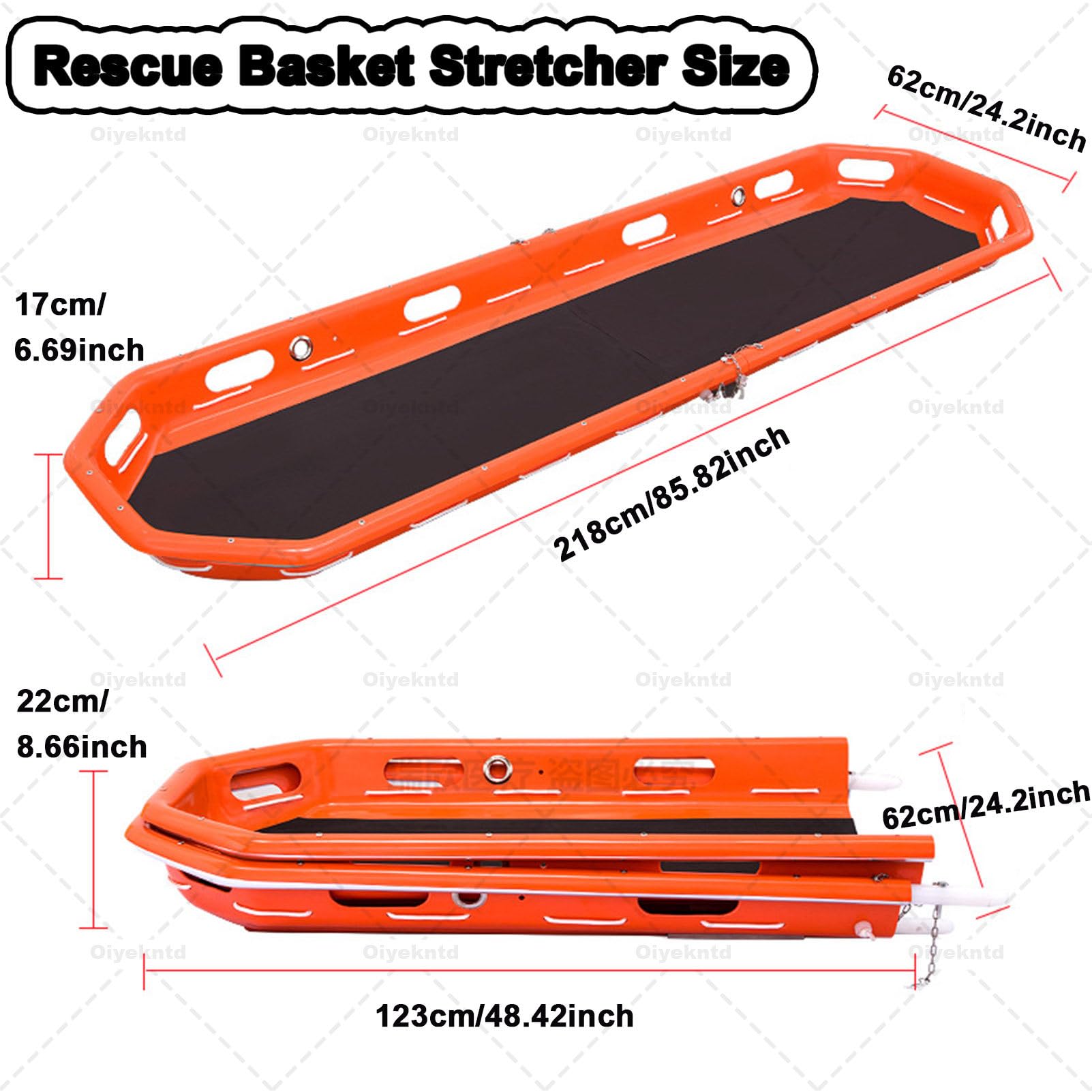 Barella del canestro di salvataggio di emergenza con l'imbracatura speciale, resistente separabile portatile per il salvataggio della montagna del mare dell'aria