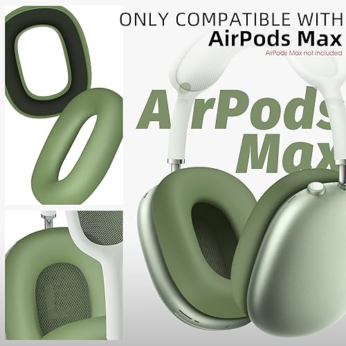 Miniatura 2 de Seltureone Funda compatible con AirPods Max, protector de cubierta de auriculares, funda protectora de silicona para auriculares, accesorios para