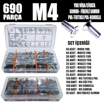 Site H rdavat M4 690 Par a Y ld z Hav a Ba l  Vida Civata Somun Pul Seti
