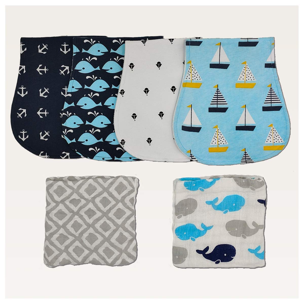 Amazon.co.jp: MIllefa Baby 6点セット 吐き戻し防止 ベビー用タオル