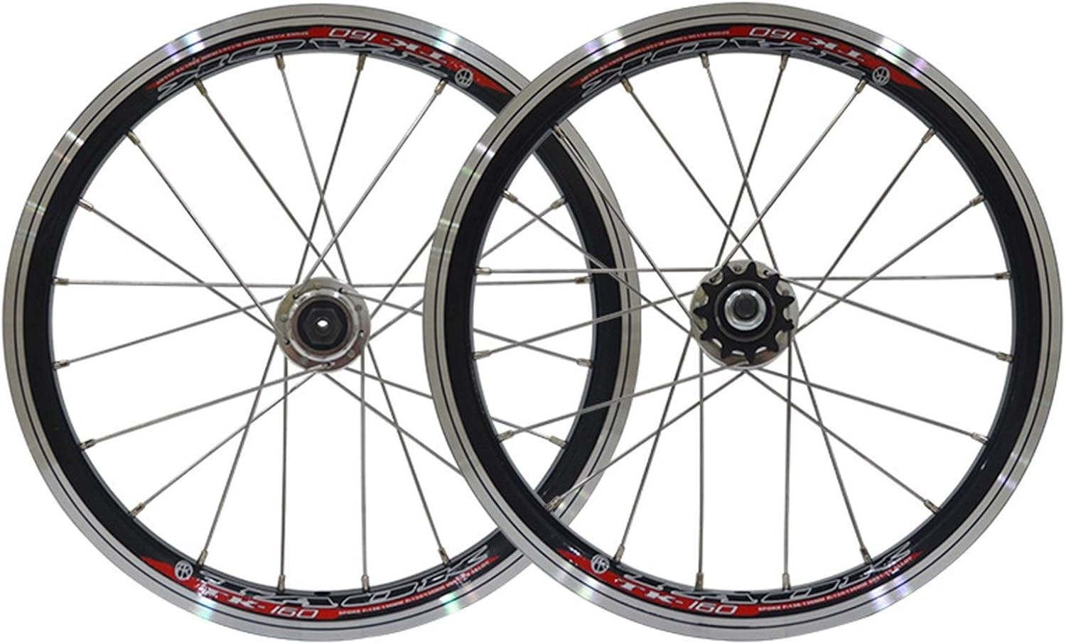 Amazon.co.jp MTBマウンテンバイクホイール16インチアルミ合金の自転車のホイールセット折りたたみ自転車ホイールクイックリリース