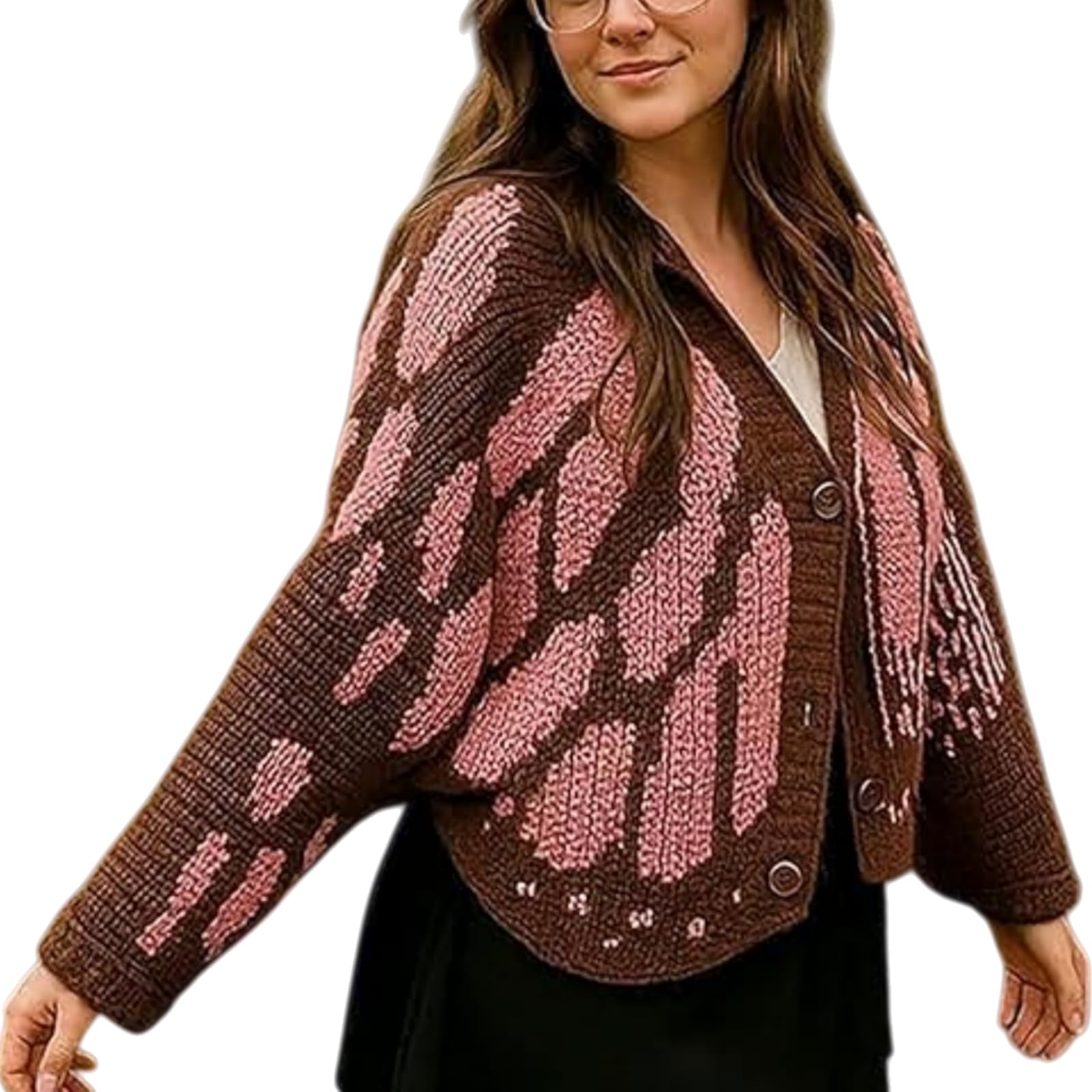 Monarch Butterfly Knit Cardigan Open Front The Crochet Monarch Butterfly Cardigan Sweater Womens Casual Comfy Knit Coverup