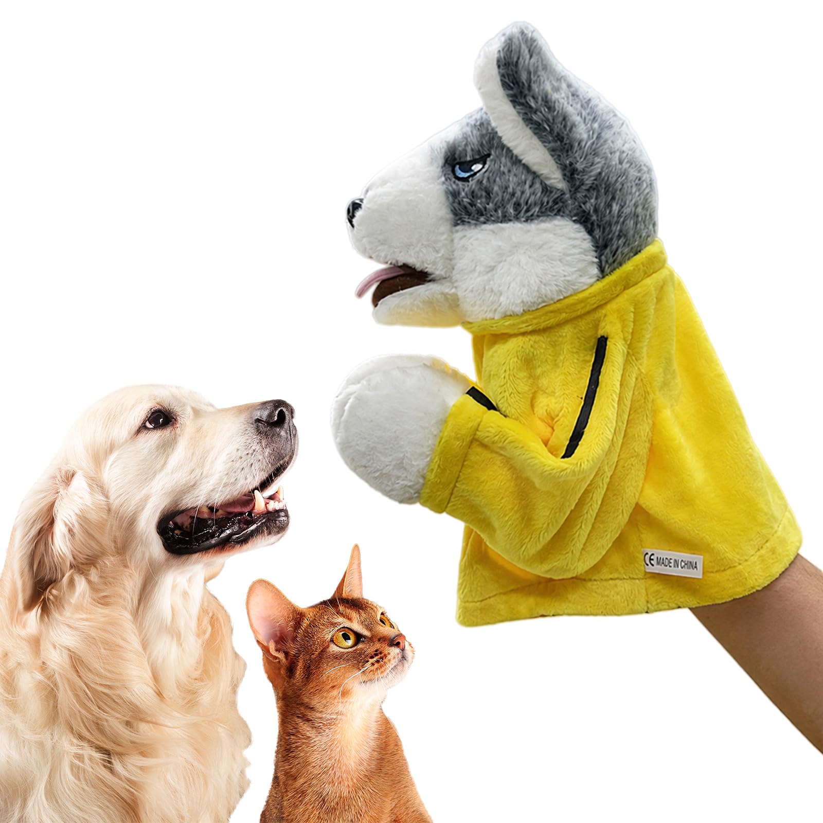 Kung Fu Husky Punching Puppet, Animal Boxing Puppets with Sound