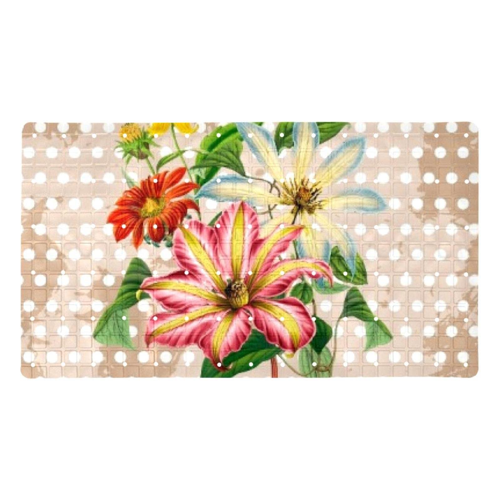 Tapis de bain antidérapant pour douche sécurisée avec ventouses 40x70