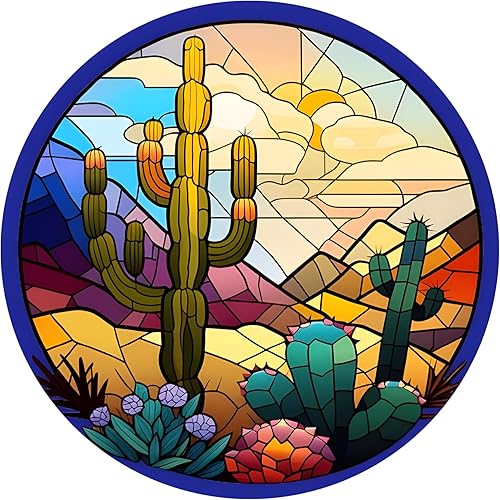 MOGTAA Kits de pintura de diamantes de cactus para adultos, kit de pintura de diamantes de cristal 5D para principiantes, kit de puntos de diamante