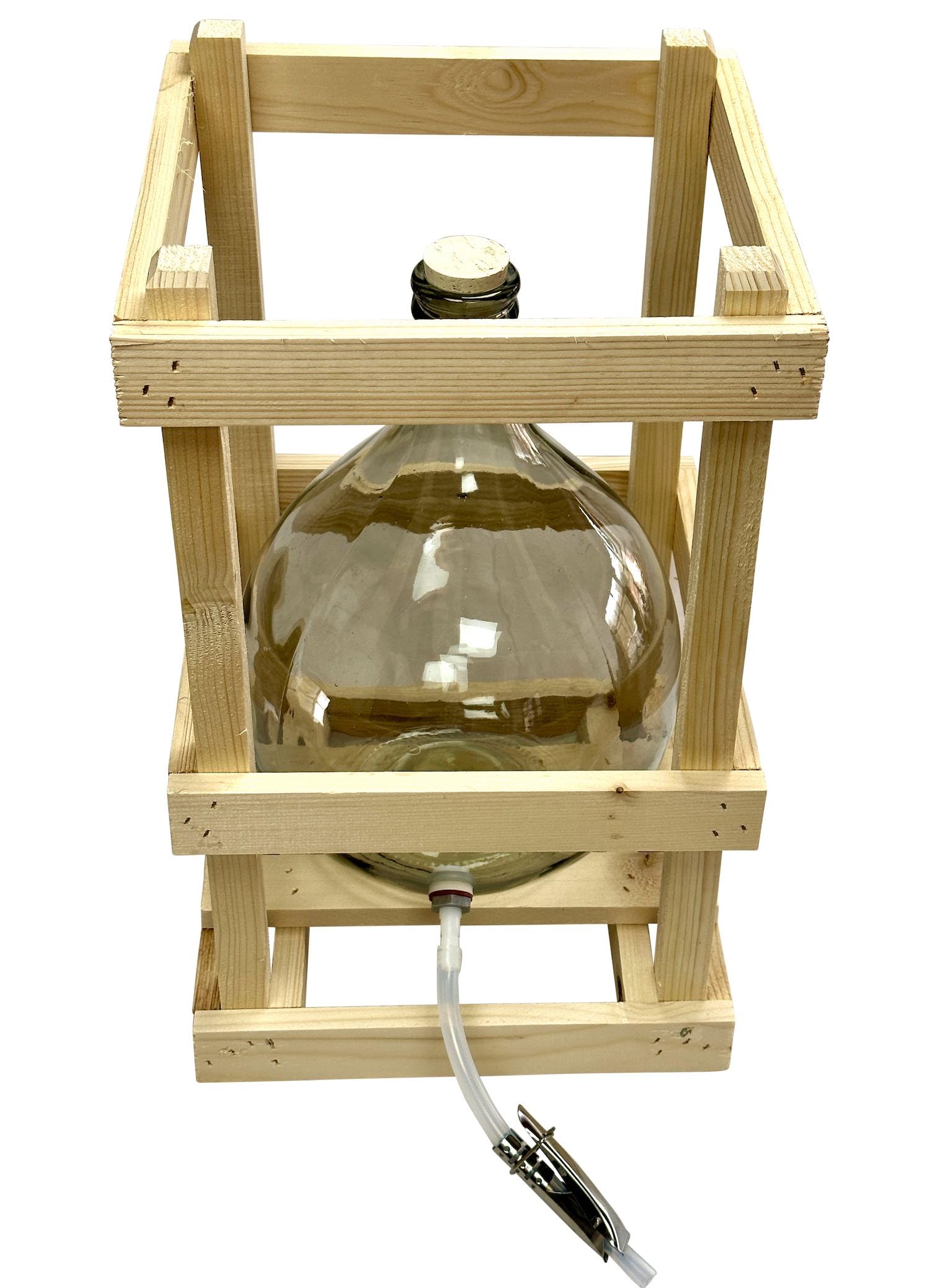Bonbonne en Verre 5 L dans Un Support en Bois, avec Accessoires