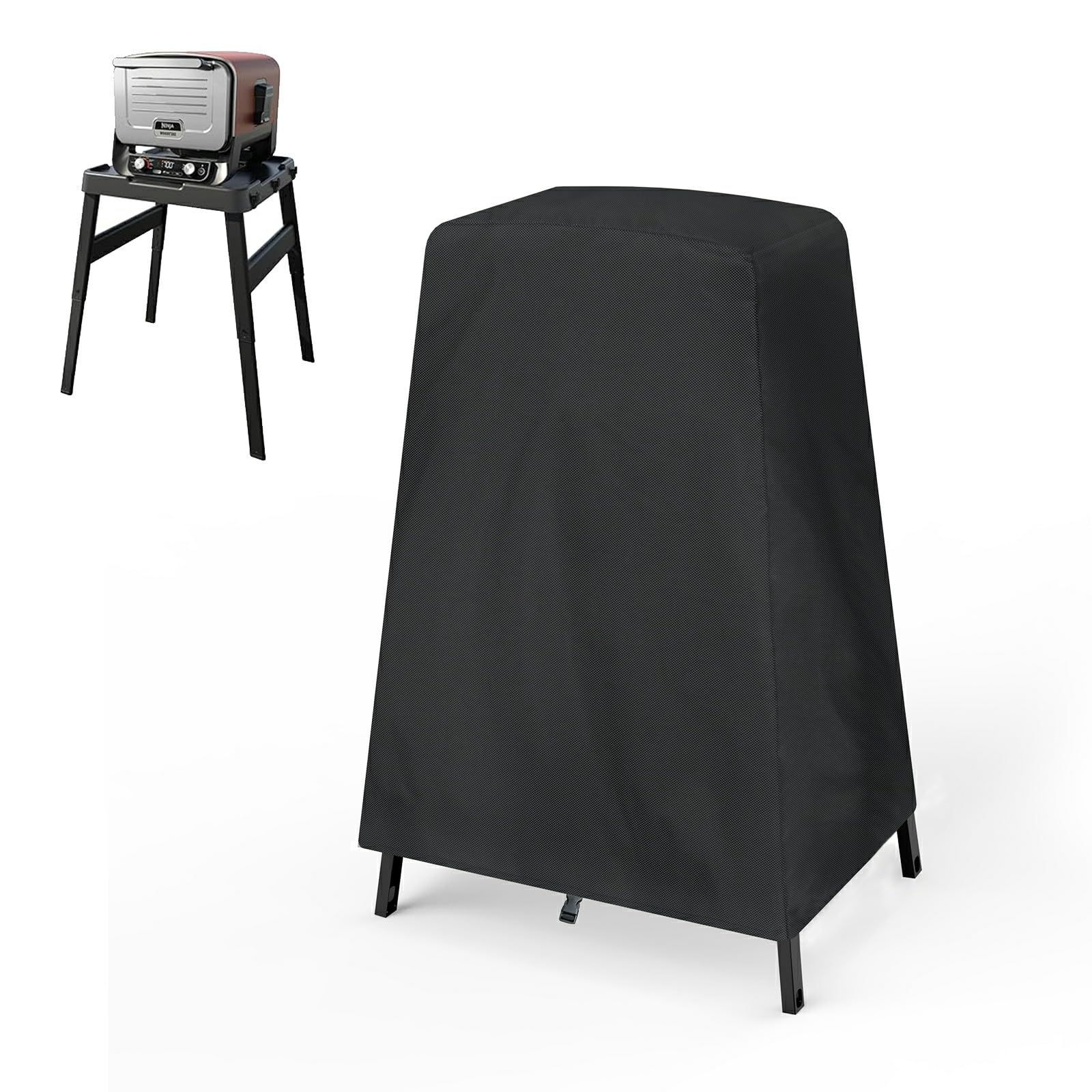 Ninja Woodfire Oven [OO101EU] pokrowiec na stojak, Oxford 420D, wiatroszczelna, pyłoszczelna, z klamrą, czarna