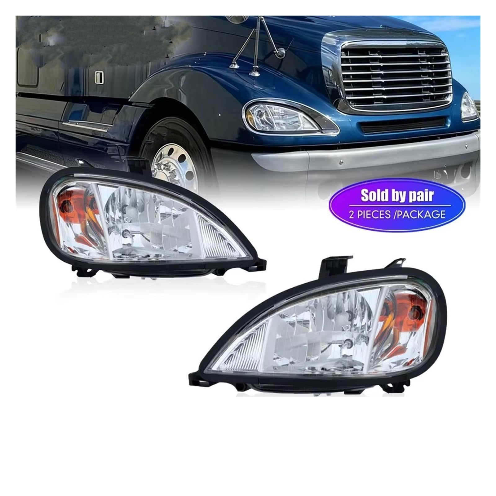 FARO PRINCIPAL Para FREIGHTLINER Para Columbia 1996-2017 Faro Delantero DRL Faros LED Proyector Conjunto De Faros Luces De Camión Faros Delanteros