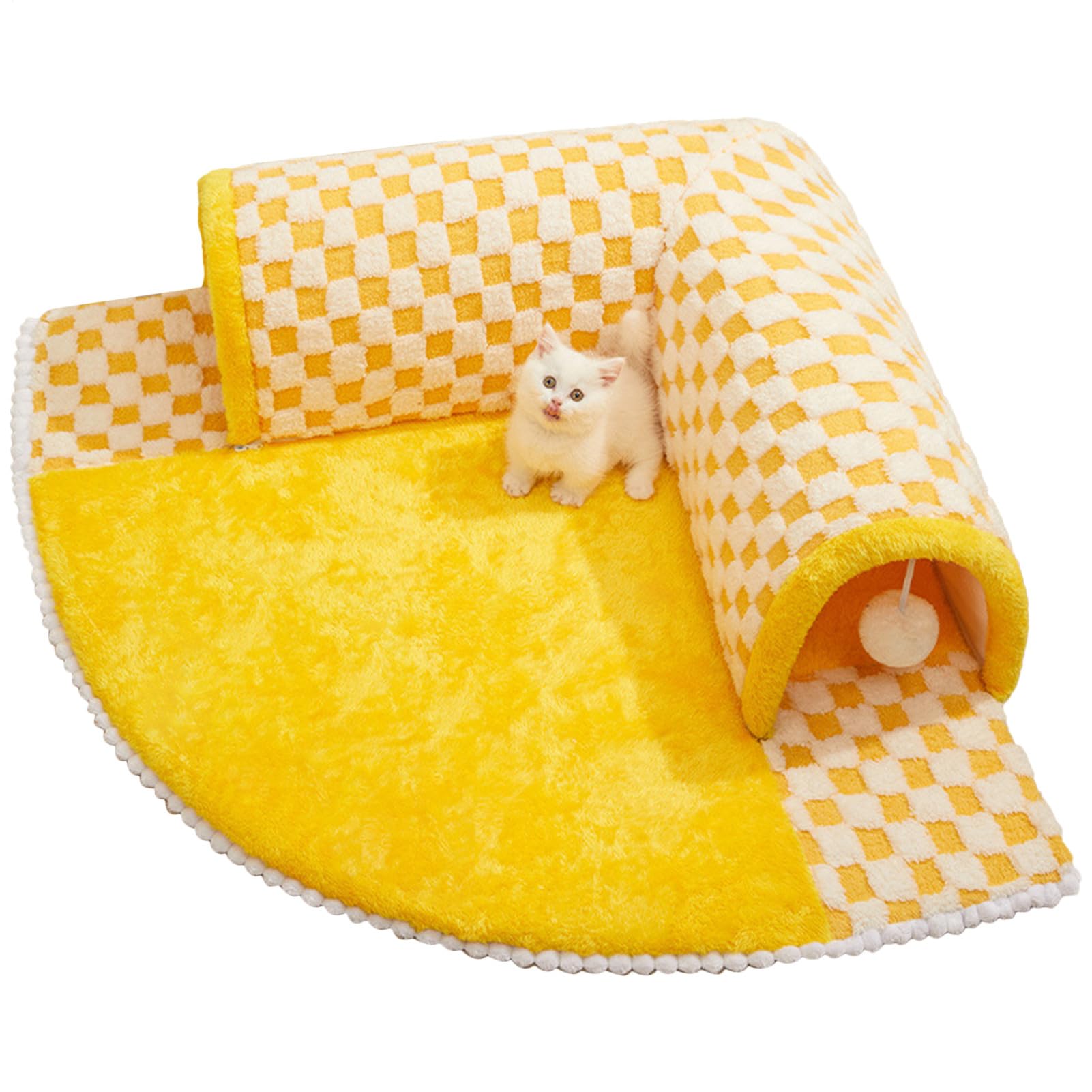 Para Gatos Con Cama Escondite De Peluche Desmontable Y Espacio De Juegos | de Juego para Gatos Para Gatitos Y Conejos Para Dormir Hacer Siestas Descansar Y Jugar