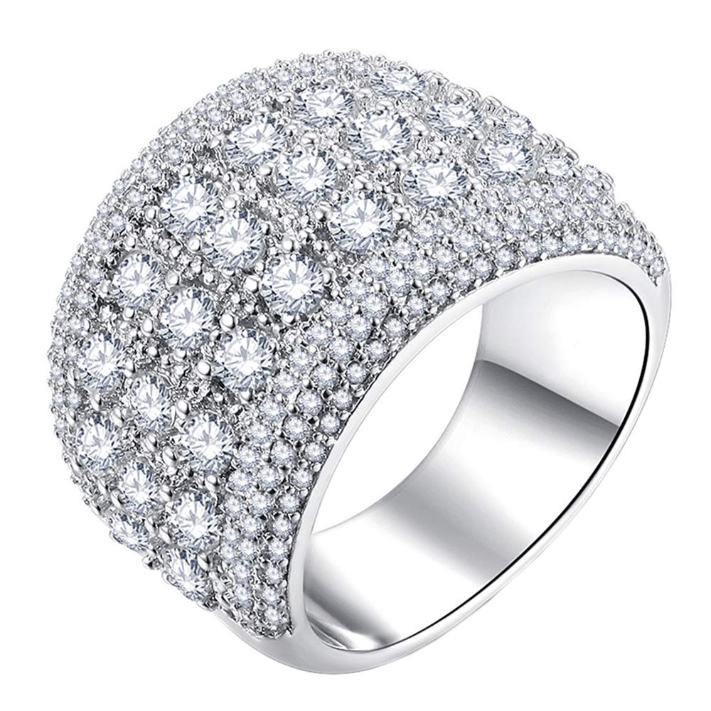 ANELLO DONNA IN ACCIAIO CON CUORE E ZIRCONI BIANCHI