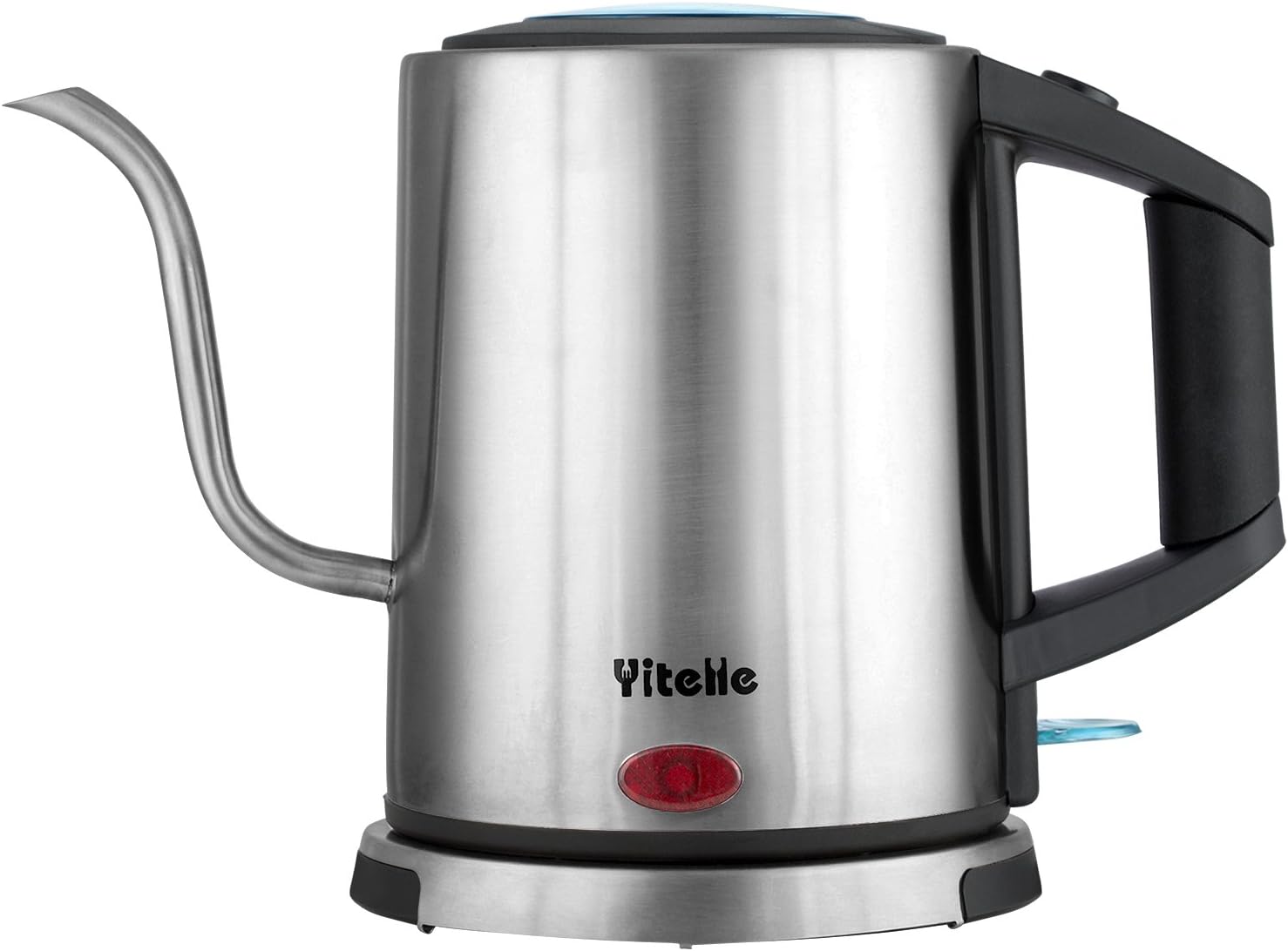 Electric Gooseneck Kettle, Great for Pour Over Coffee and Tea, 1 L. High Quality STRIX Control (made in the UK), Stainless Steel Water Kettle