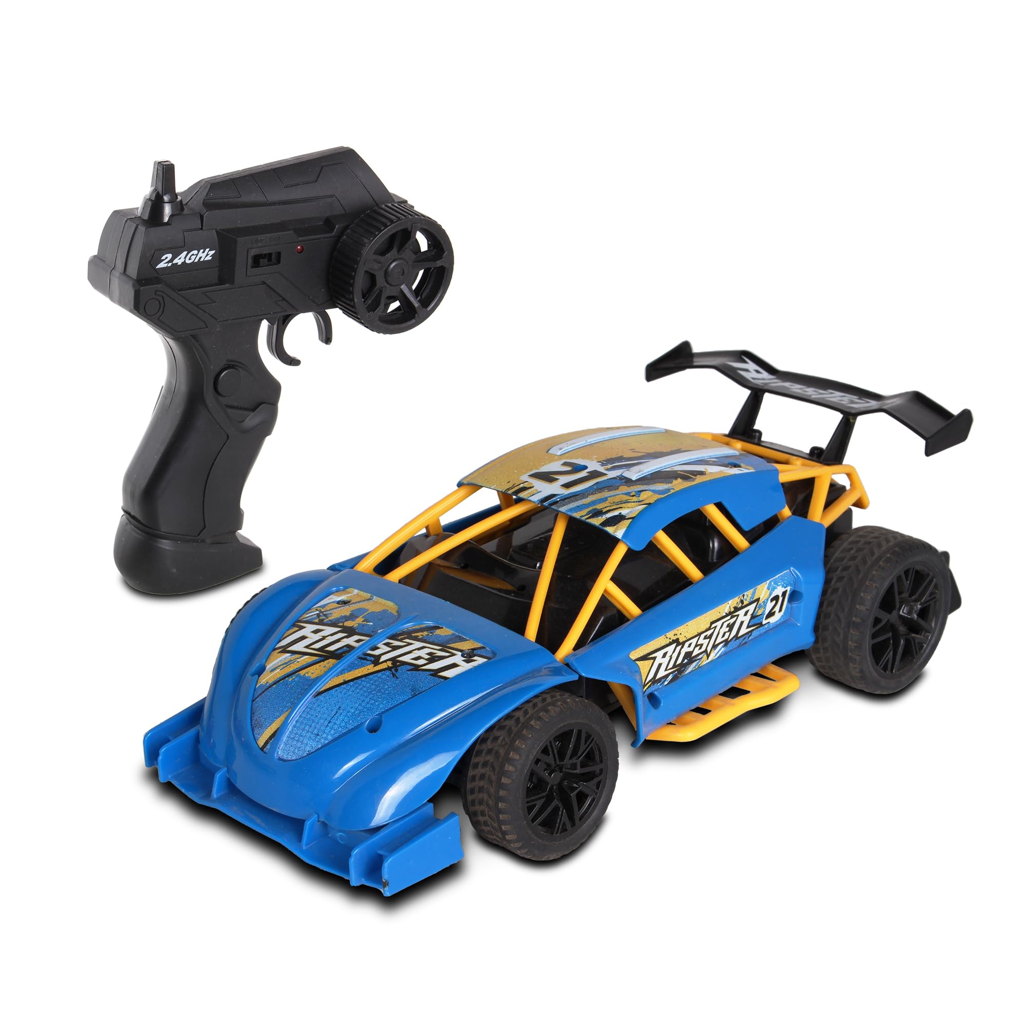 NKOKMean Machines 2.4GHz RC Ripster Rally Racer; Rear Wheel Drive for Drifting Mastery; Colors will Vary