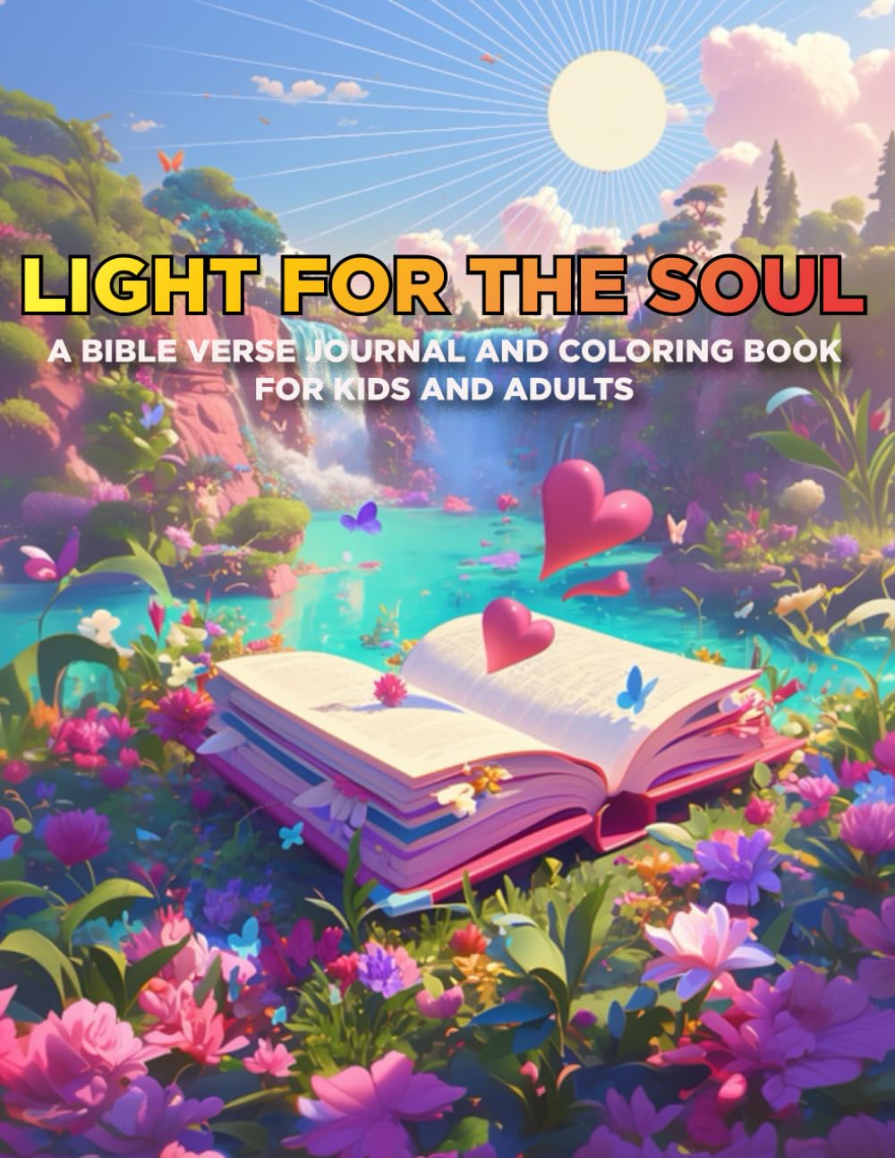 Light For the Soul: A Bible Verse Journal and Coloring Book For Kids and Adults