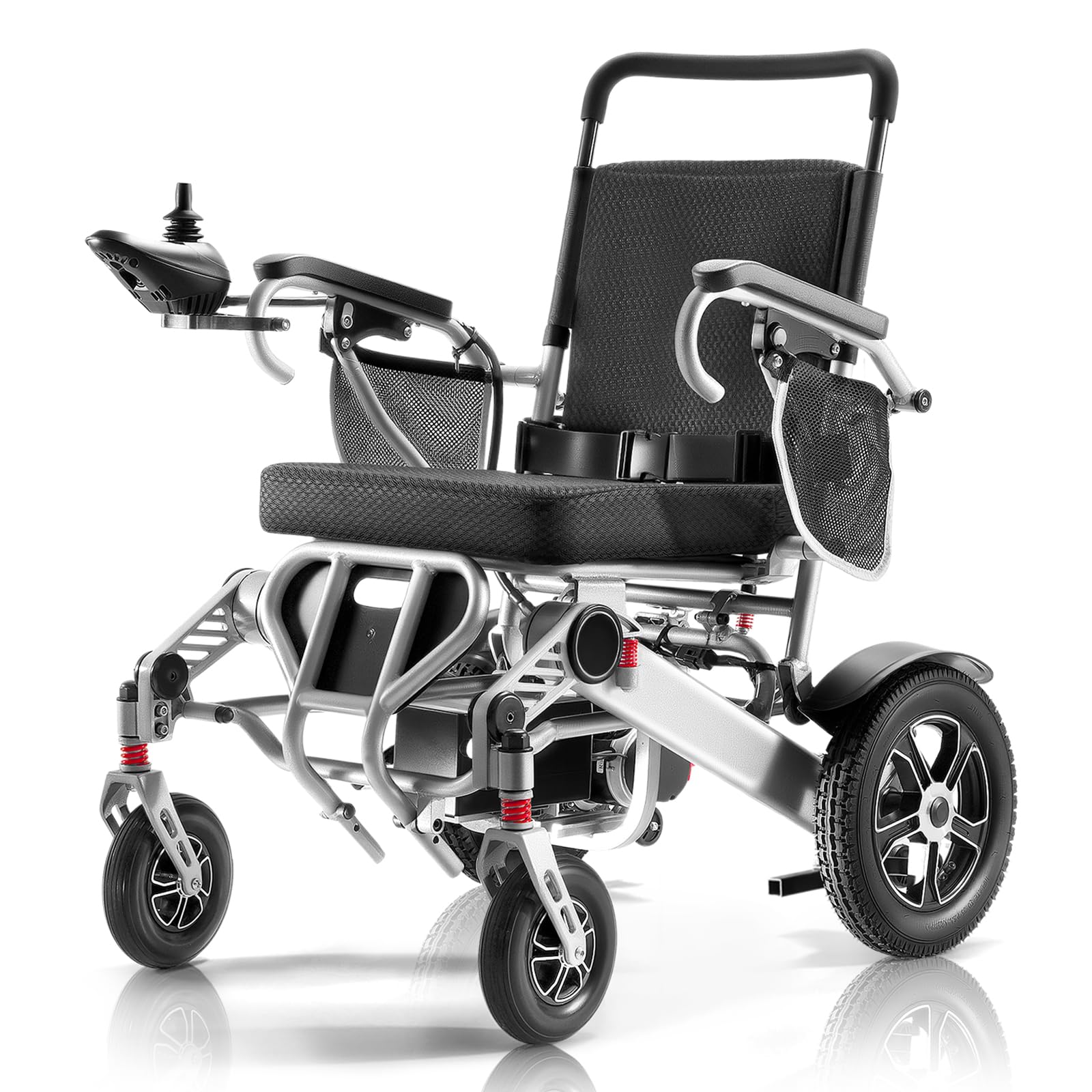 Electric Wheelchair for Adults Intelligent Power Wheelchairs Lightweight Foldable All Terrain Motorized Wheelchair for Seniors,30+ Miles Travel Range,Liftable Armrest, Airline Approved