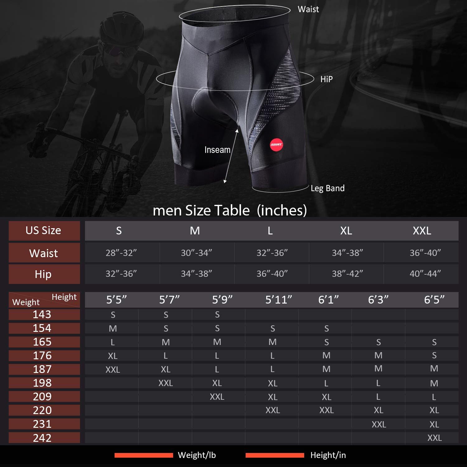 Men's Cycling Shorts Padded Bicycle Riding Half Pants Bike Biking Cycle Tights - Image 7