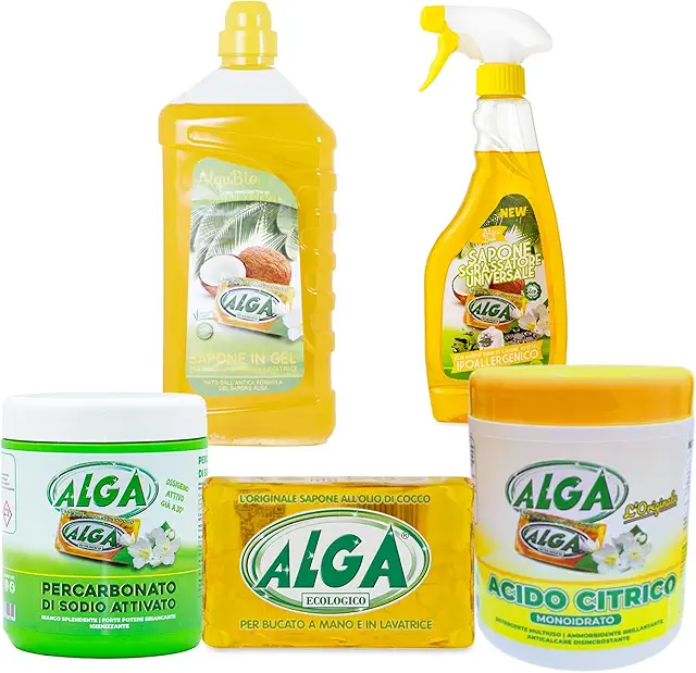 ALGA BIO KIT PULIZIA: Sapone alga e prodotti naturali per bucato e casa