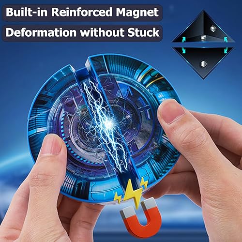 Miniatura 3 de Paquete de 3 cubos mágicos Infinity Flips, cubo Fidget Toys Frosted Deformable Escritorio Cool Puzzle Gadget para adultos niños para mantener la