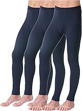 HERMKO 3540 Lot de 3 caleçons Longs pour Homme Long Johns (Autres Couleurs), 100% Coton Biologique