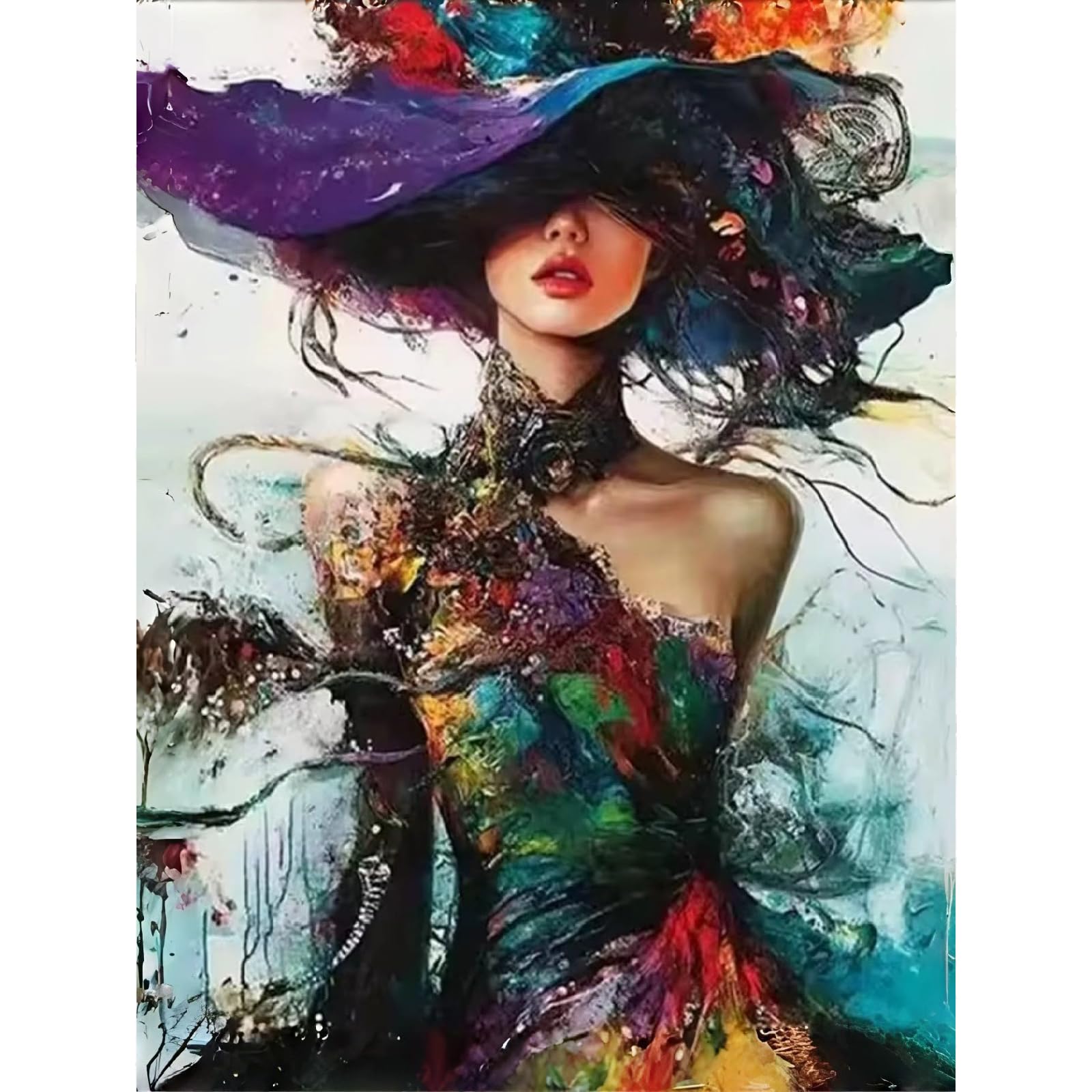 Jakener Mt22592-Uk Woman Paint By Numbers Kit For Adults Beginner,Easy Adult Paint By Number Kits On Canvas Diy Painting For Beginners Art By Numbers For Home Wall Decor 16X20inch
