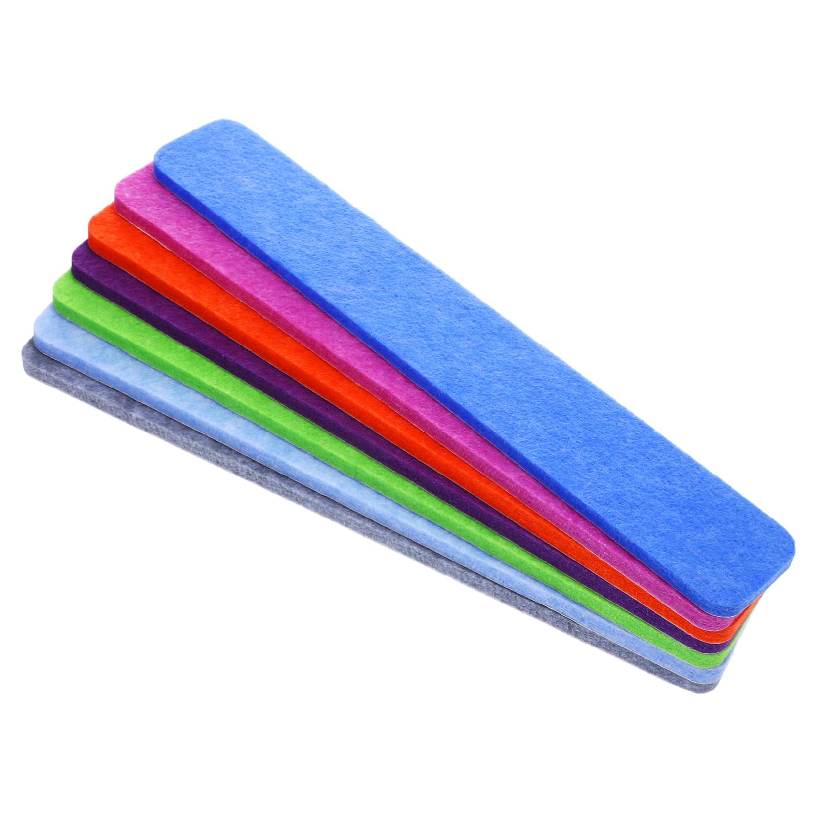 Healifty 7pcs Self Adhesive Felt Bulletin Board Strips for Office and Classroom Easy to Install Wall Decoration for Notes Photos and Schedules