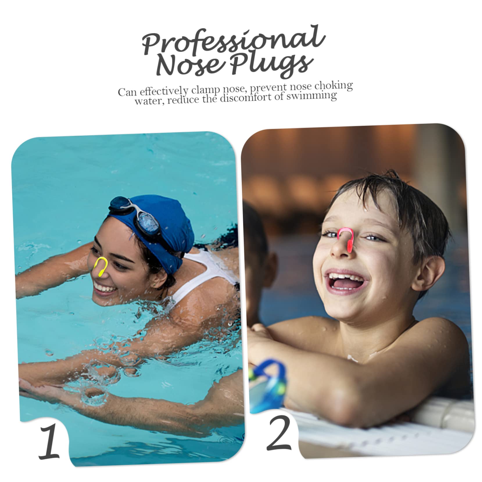 TOYANDONA Pinzas De para Natación Accesorios De Natación Profesionales Clips Convenientes Y Diseño Ergonómico Y Cómodo Resistentes Al Agua Azul Negro Rosa