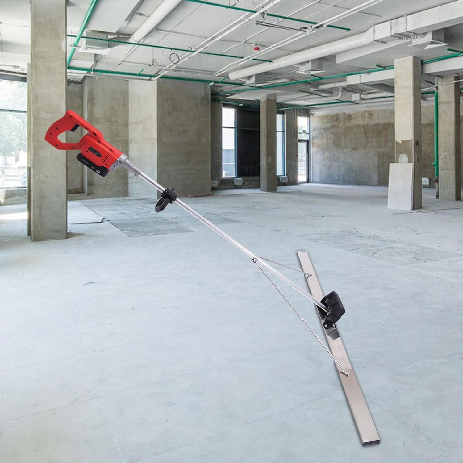 Zestaw wibracyjny do wylewek do betonu Power Narzędzie do wykańczania betonu, Linijka ubijakowa do wyrównywania powierzchni betonu na baterie,1.5M-2battery