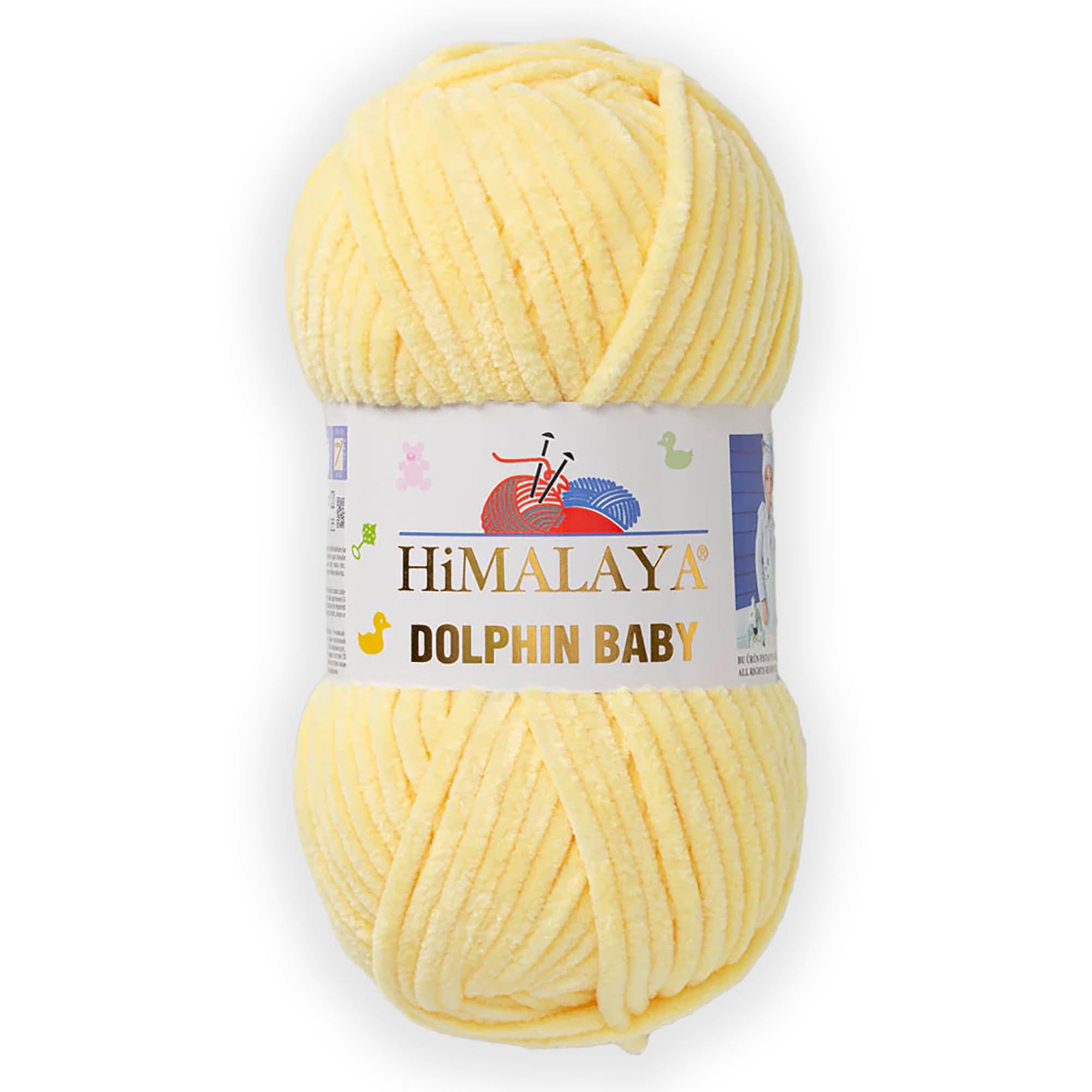 1 Skein/Pack Himalaya Dolphin Baby Chenille Yarn, Each Ball 100 gr (3.5 oz), 120 m (132 Yards), 100% Polyester, Super Bulky Baby Blanket Velvet