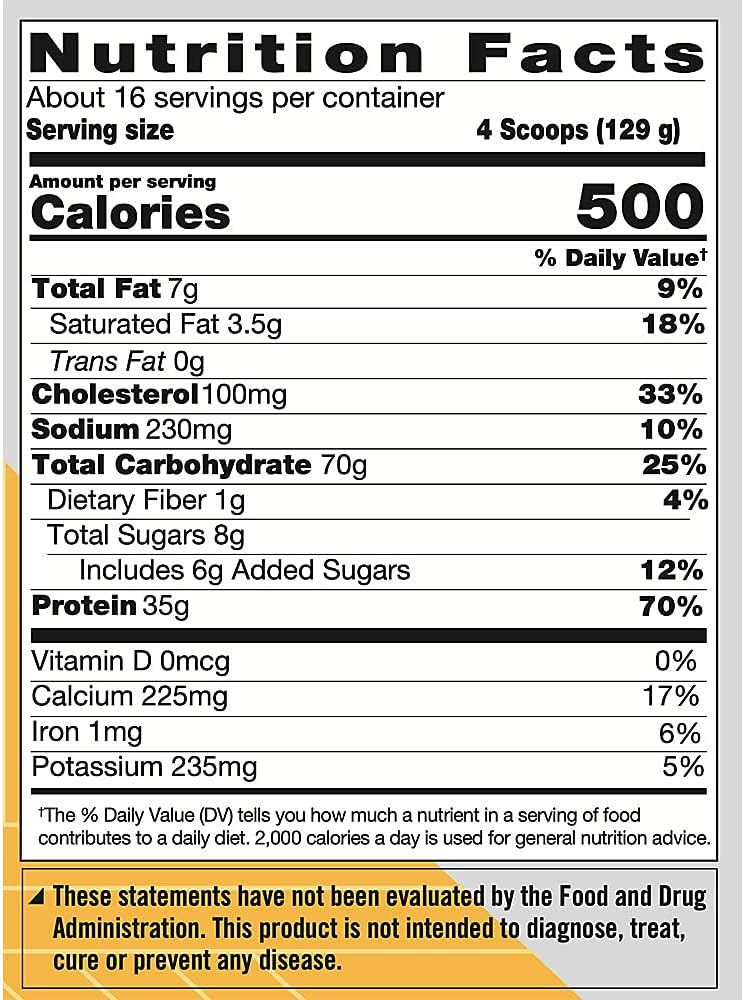 Natural Gainer Whey Protein Powder Vanilla (4.55 Lbs. / 16 Servings) : Health & Household