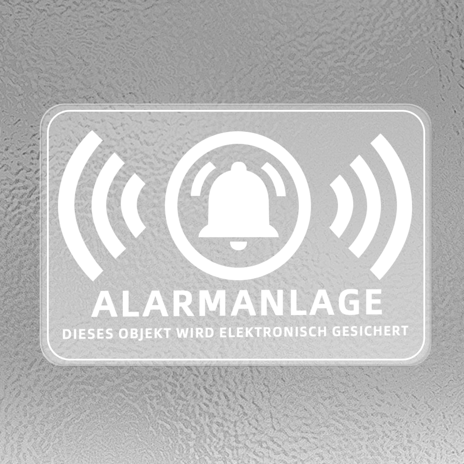 Adesivi Di Sicurezza Con Allarme - 10 Pezzi 12x3 Cm - Isecur® - Per Vetri, Casa, Auto, Camion - Resistente Autolavaggio - 2