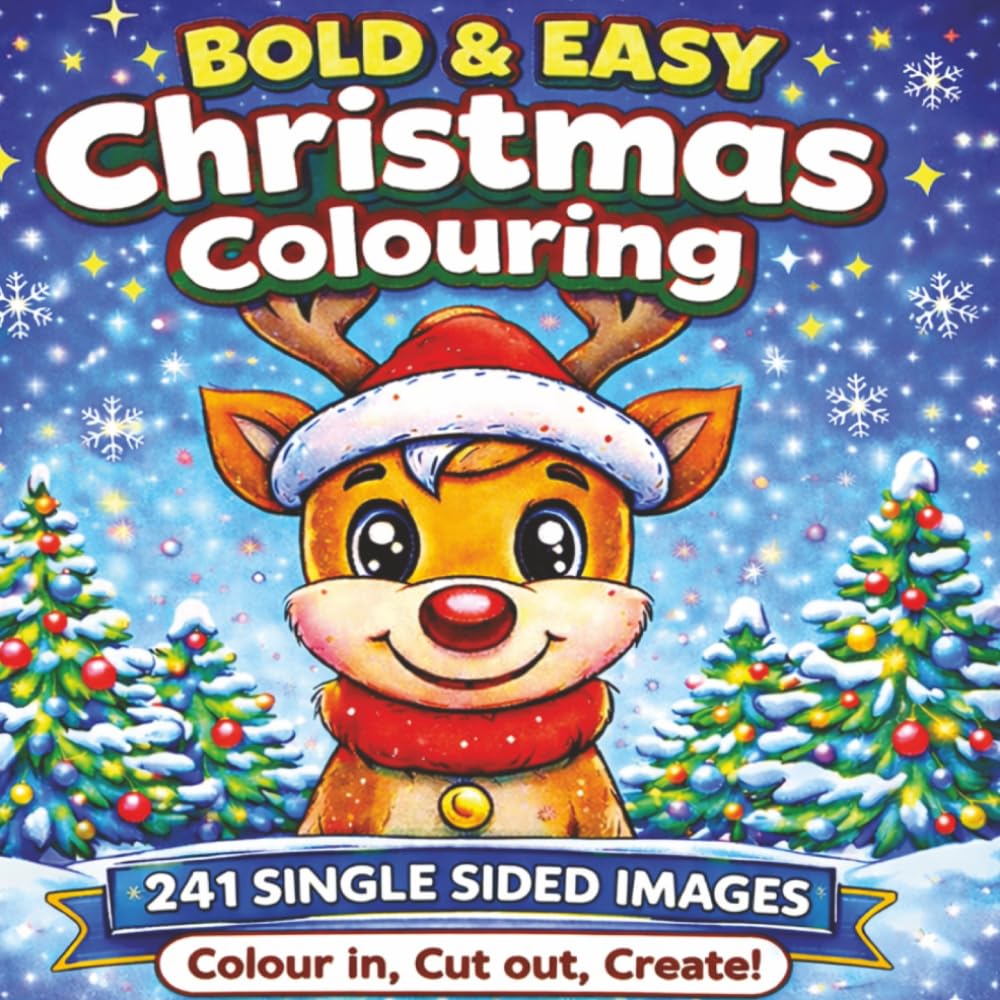 Bold & Easy Christmas Colouring: By Fairy Tale Finds