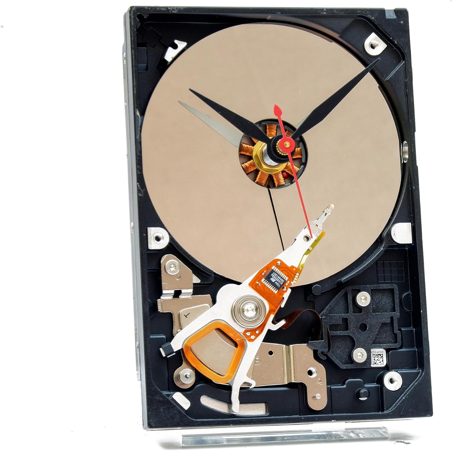 Hard Drive Clock, Unique, Computer, Geek, Nerd, PC, Recycle, repurpose, Reuse, upcycle, Desk, Mac, tech, Vintage, Battery, time,
