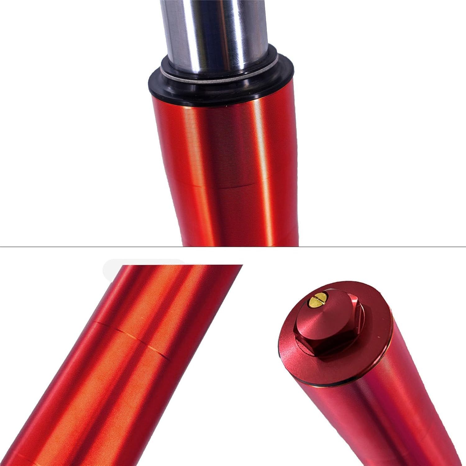 Front Inverted 630MM Fork 45MM/48MM with Shock Protector Cover for Chinese Dirt Pit Bike CRF KLX (Red-15mm Alxe)