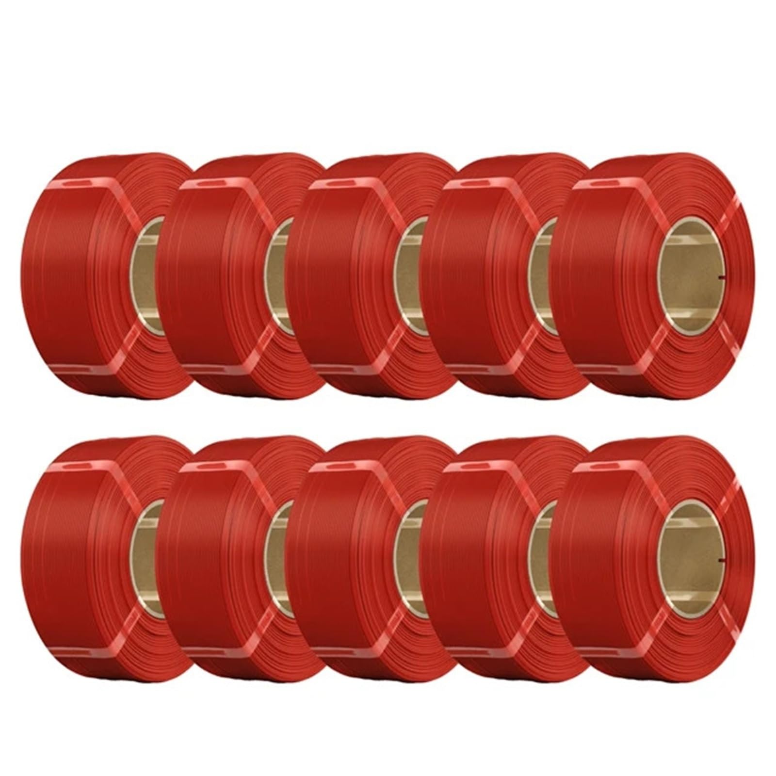 Compatible con filamento PLA KINGROON de 1,75 mm. | 10 recambios sin carrete de 1 kg, sin burbujas, aptos for sistemas reutilizables/sin carrete(Red 10KG)