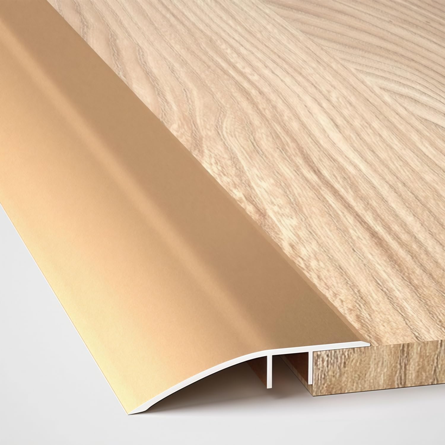 Yacoxe Gold Aluminium Threshold Bar 2.7M, 43Mm Doorway Floor Transition Trim, 3 X 90Cm Cuttable Gap Cover For Tile Laminate Carpet Vinyl(Gold)