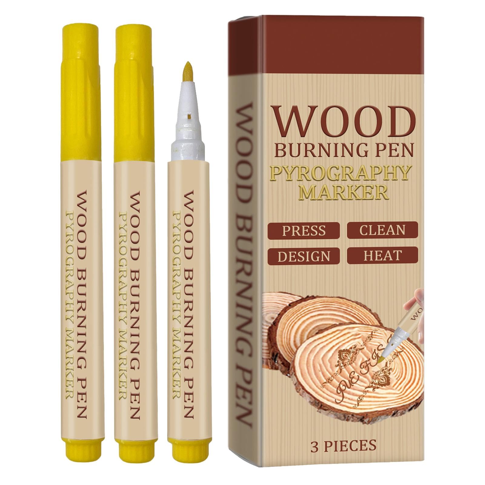 Scorch Marker, Branding Burning Wood Marker Scorch | Beginner-Friendly Wood Painting Pens to Enhance Hands- Skills for Craft Classes, Family Activities