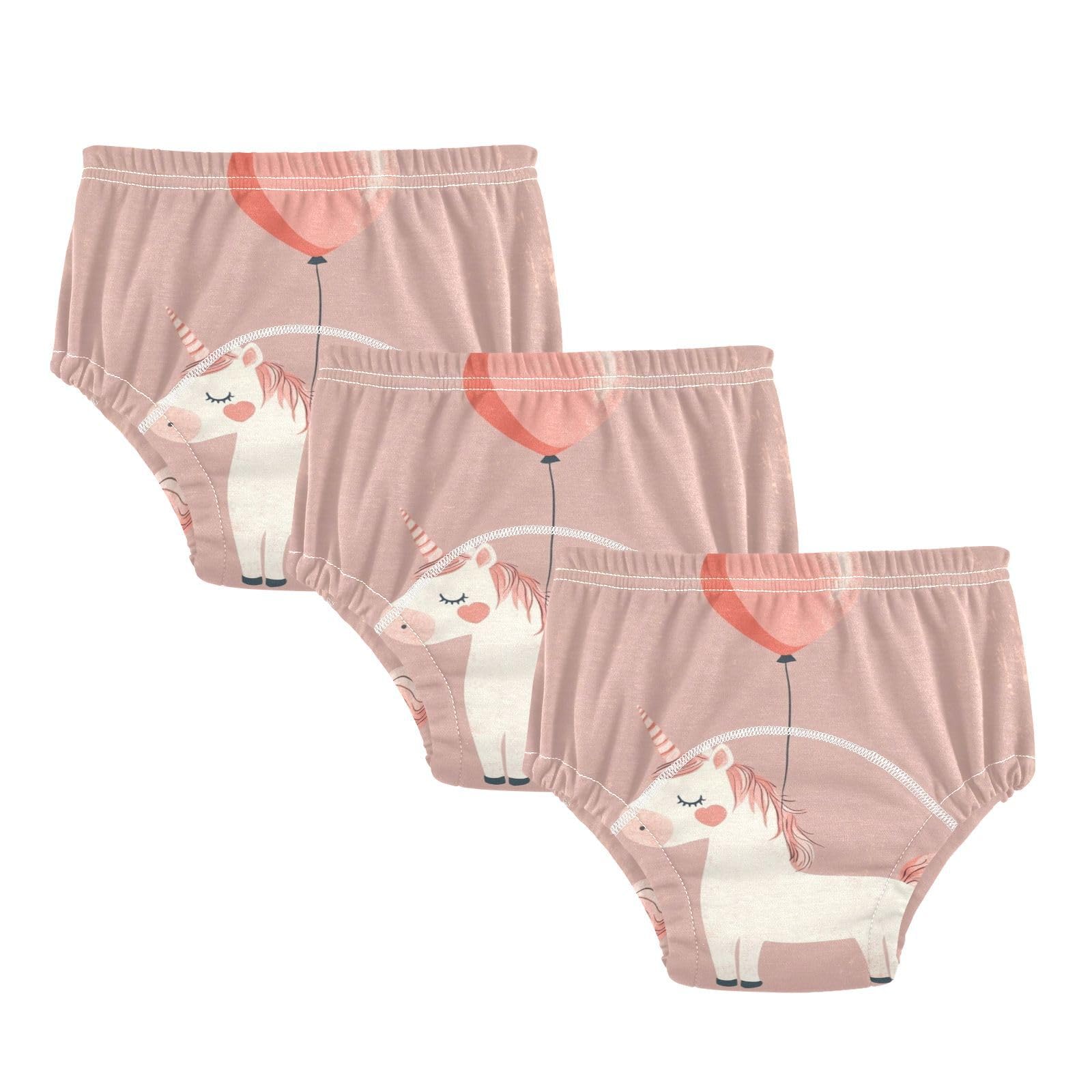 Coikll Cute Horses with Balloon Toddler Training Underwear Waterproof Baby Pee Pants -4T