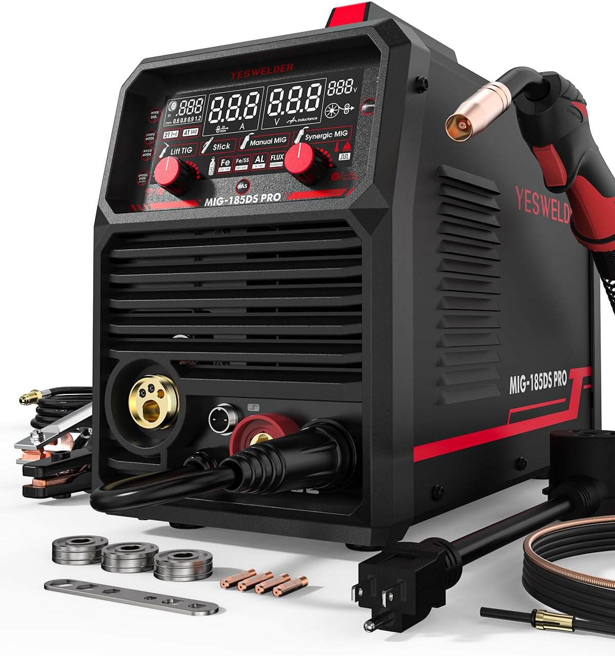 PrimeWeld MTS 145 MIG, TIG, Stick Welder, Multi Process 140-Amp Gas Or ...