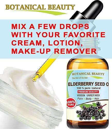 Miniatura 5 de Aceite de semilla de saúco belga Sambucus Niagra 100% puro virgen sin refinar aceite portador prensado en frío 1 fl. oz - 1.0fl oz para cara, piel,