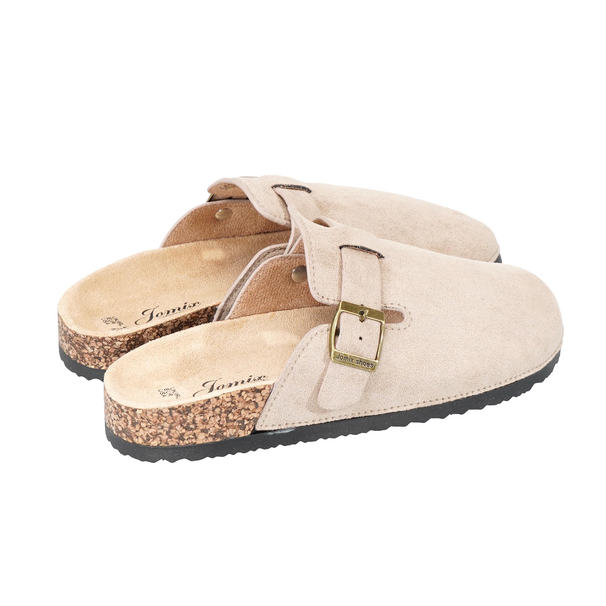 JOMIX Sabots Femme avec Boucle Sandales Femmes Élégant Chaussures à Semelle en Liège Confortable pour Intérieur et Extérieur
