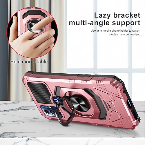 Miniatura 2 de Ailiber Funda para Moto G Power 2022, Moto G Play 2023 con protector de pantalla, soporte de anillo para soporte magnético de automóvil, funda